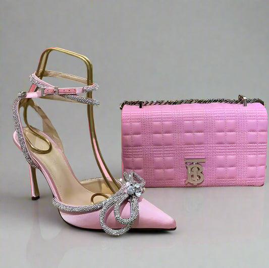 DCDI Diamond Dust Satin Stiletto Pumps