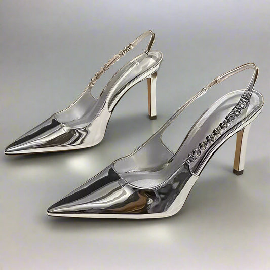 DCDI 76224 Luxury Diamond Sling Back Pumps