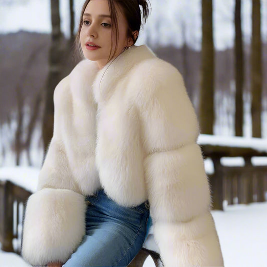 DS Designer Plush Fox Fur Coat