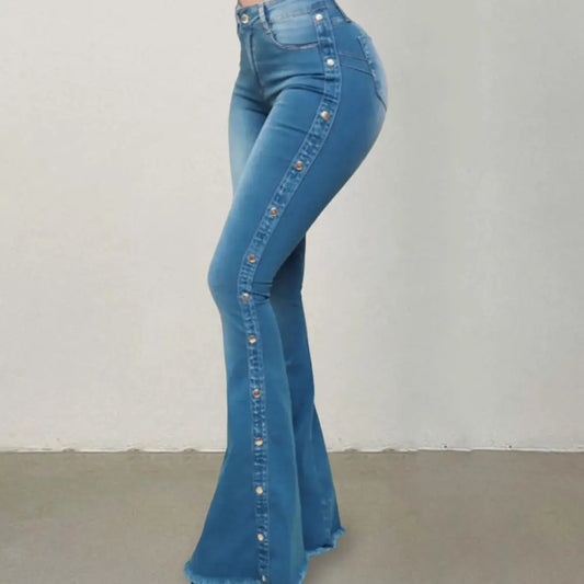 DS Designer 789-5474  High-Waist Skinny Flare Jeans