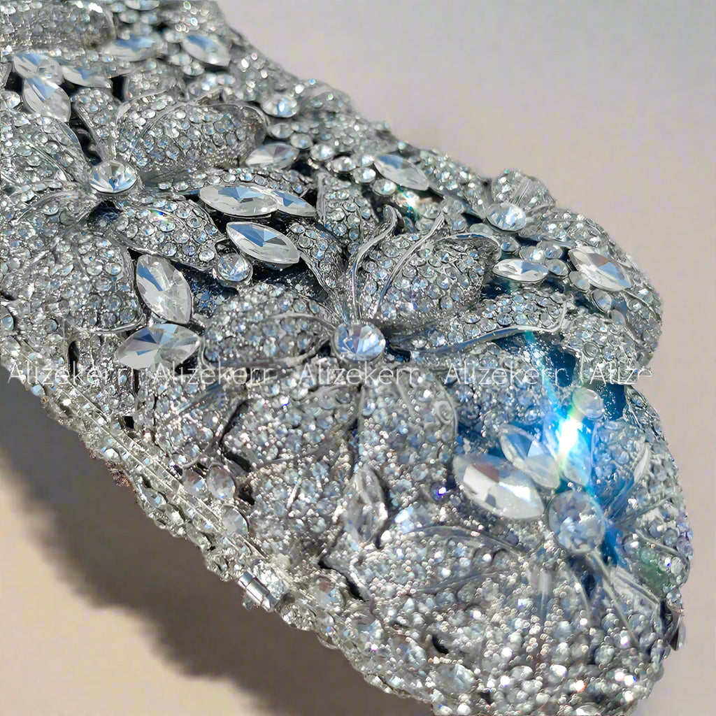 DCDI Gardenia Diamond Studded Evening Clutch Bags