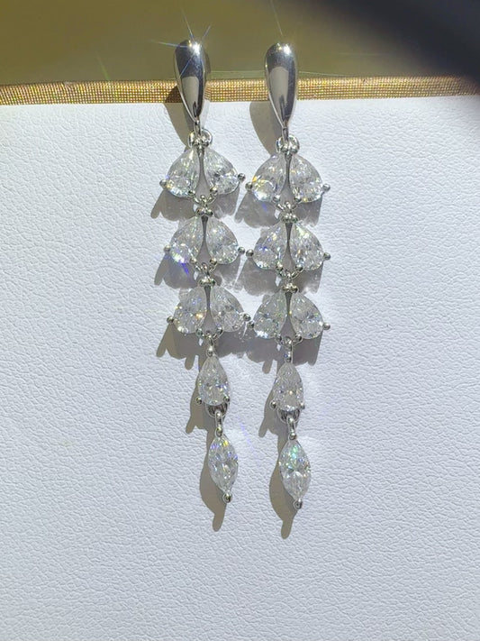DCDI Chandelier 6 Carat Moissanite 925SS Earrings