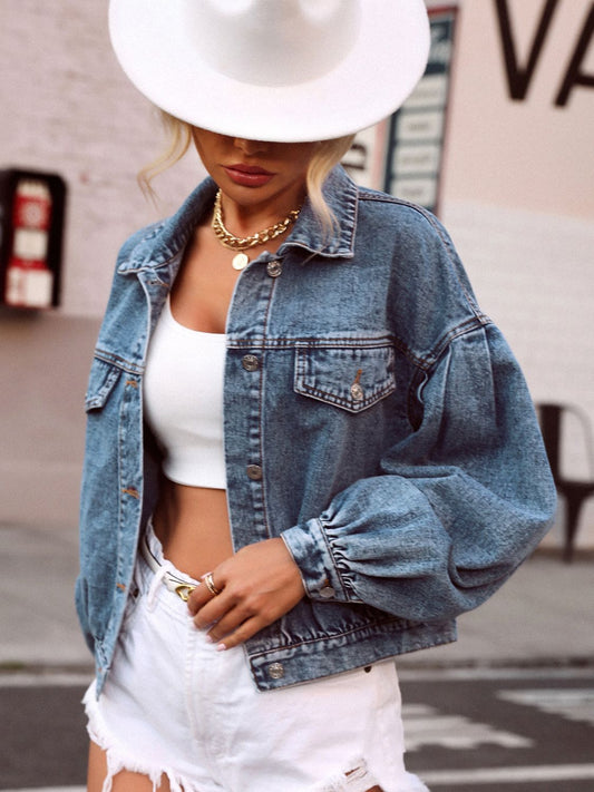 DS Designer 225566 Premium Denim Crop Jacket