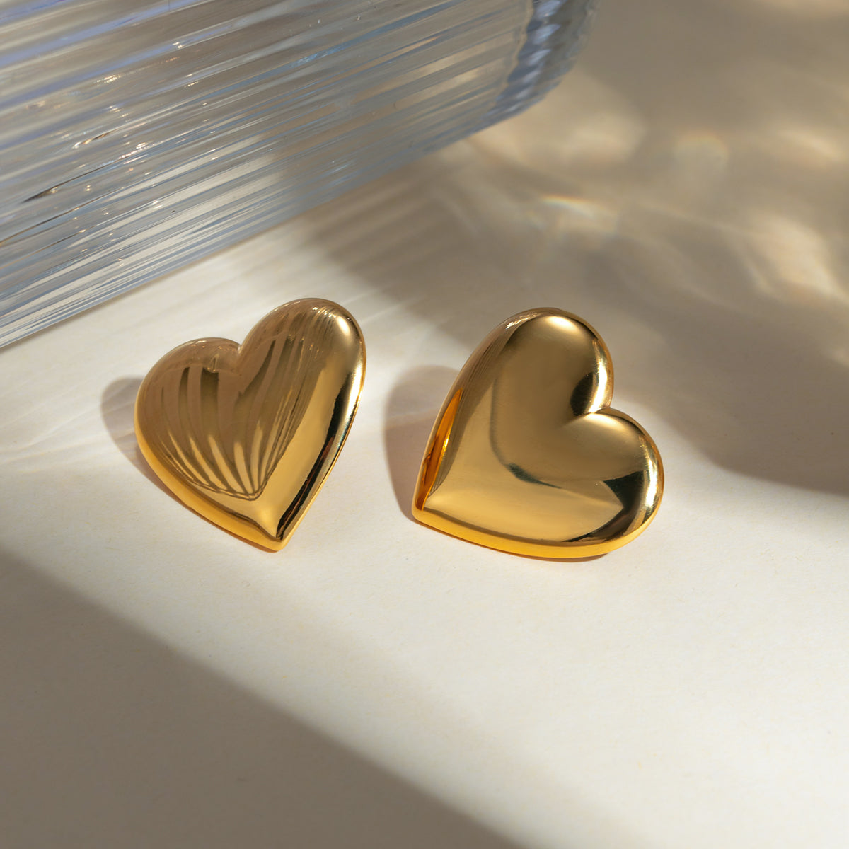 DCDI Stainless Steel Heart Stud Earrings