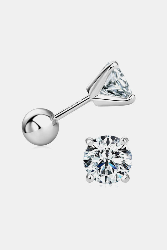 DCDI 2 Carat Moissanite 925 Sterling Silver Stud Earrings