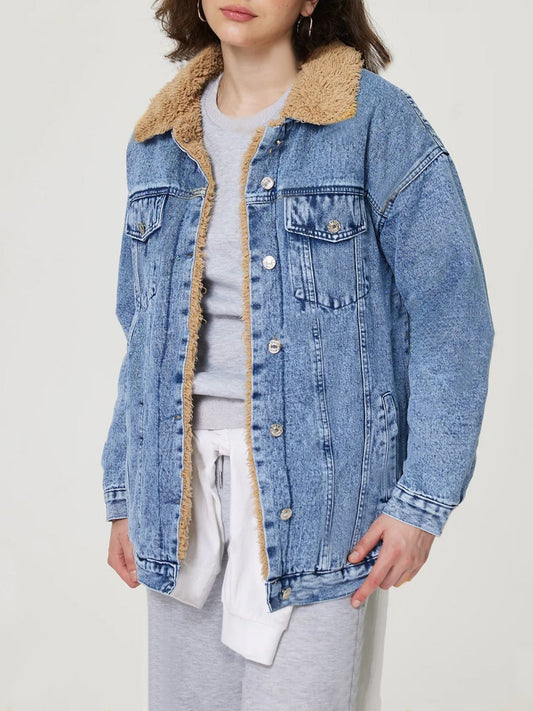 DS Plush Teddy Denim Jacket