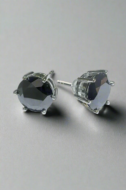DCDI 4 Carat Black Moissanite 925SS Stud Earrings