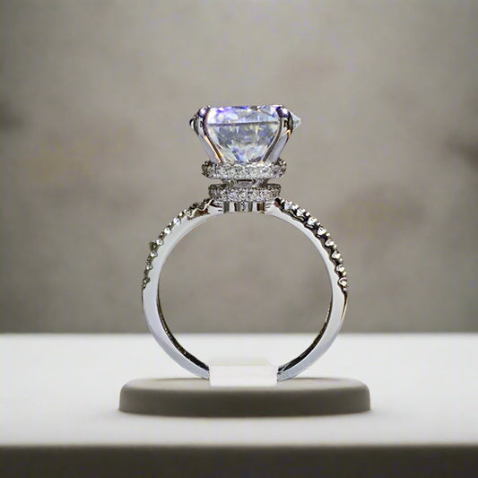 DCDI Ambiance 5 Carat Moissanite 925 Sterling Silver Ring