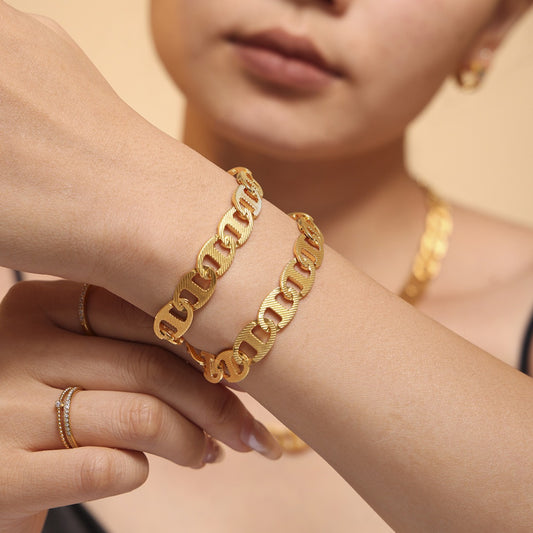 DCDI 18K Gold-Plated Stainless Steel In Sync Bracelet