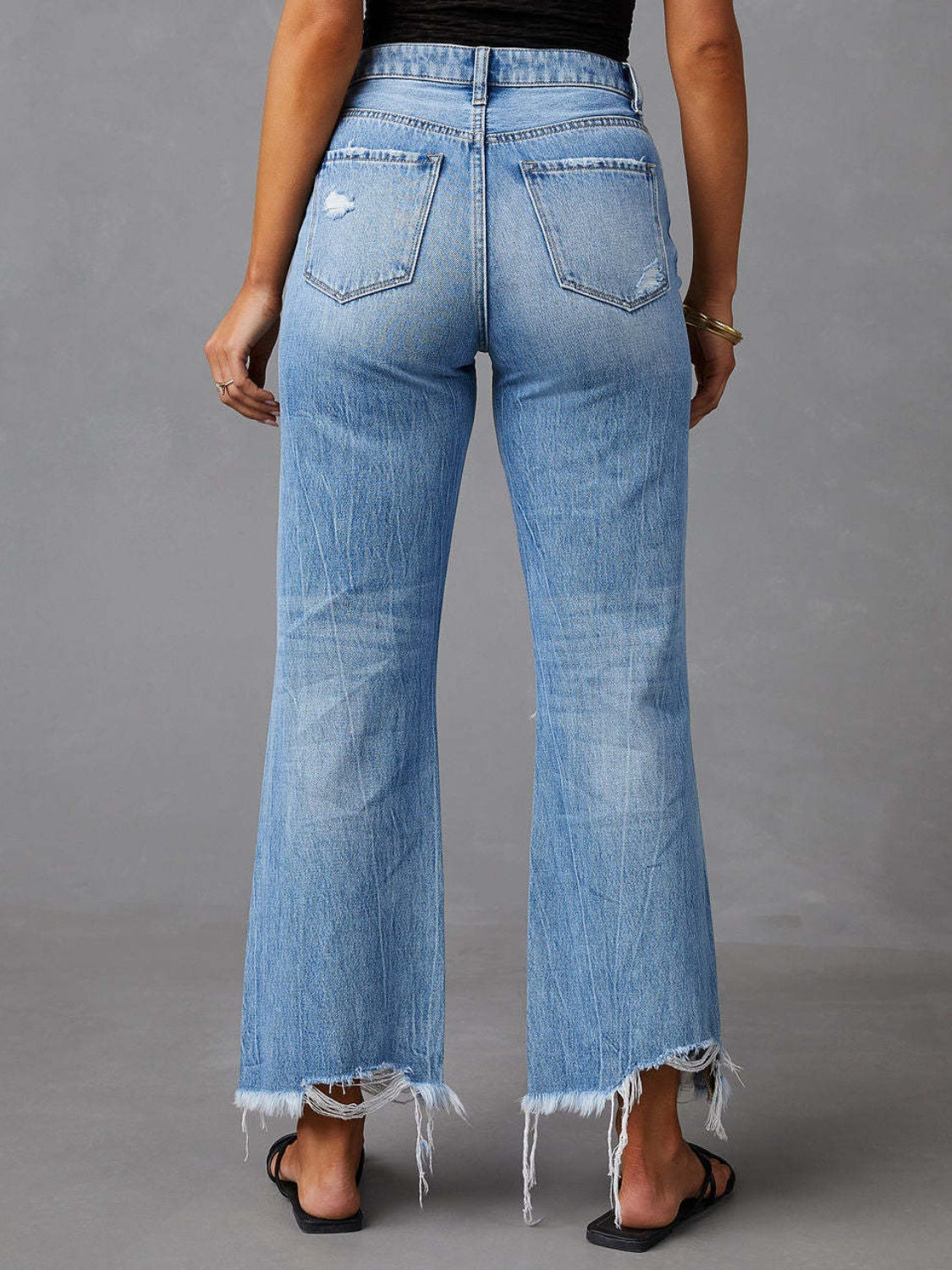 DS Designer 35263 Premium Distressed Raw Hem Jeans